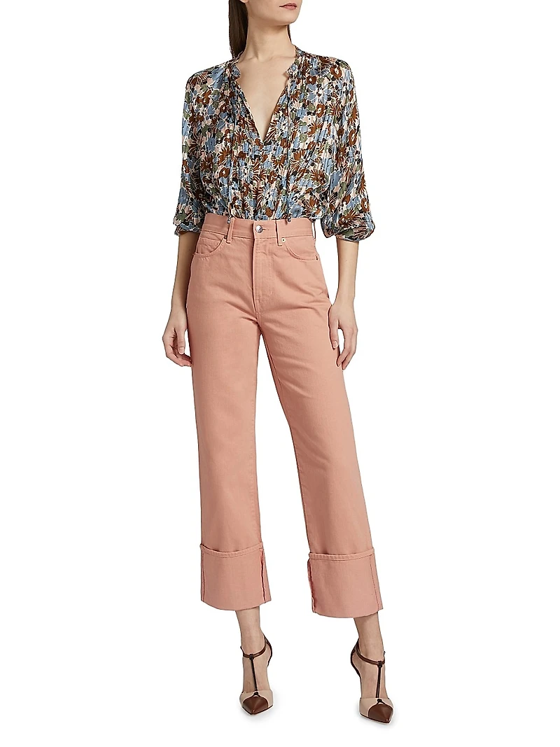 Dylan High-Rise Straight-Leg Ankle Jeans