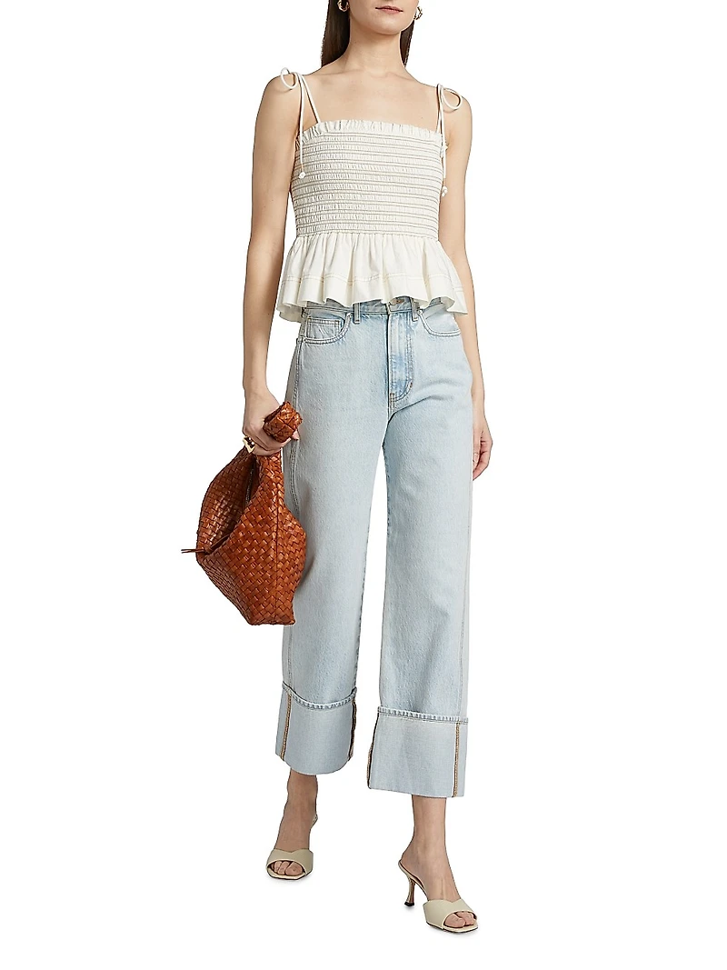 Dylan High-Rise Straight Ankle Jeans
