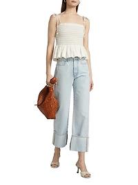 Dylan High-Rise Straight Ankle Jeans