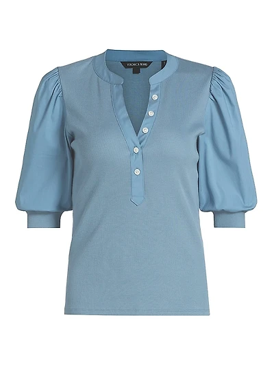 Coralee Puff-Sleeve Top