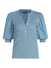 Coralee Puff-Sleeve Top