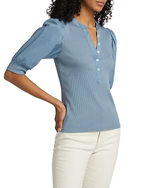 Coralee Puff-Sleeve Top