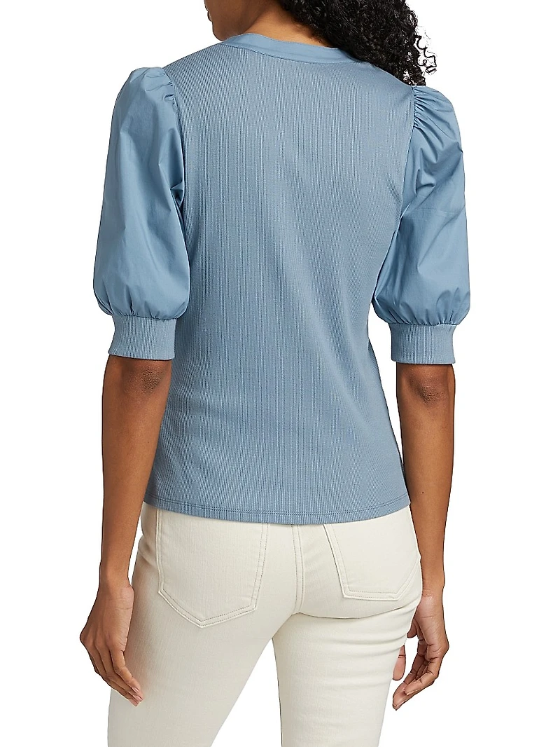 Coralee Puff-Sleeve Top