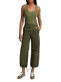 Mandy Cotton Crop Parachute Pants