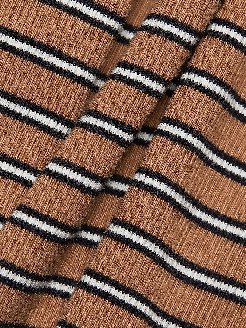 Kearney Striped Contrast Placket Polo Top