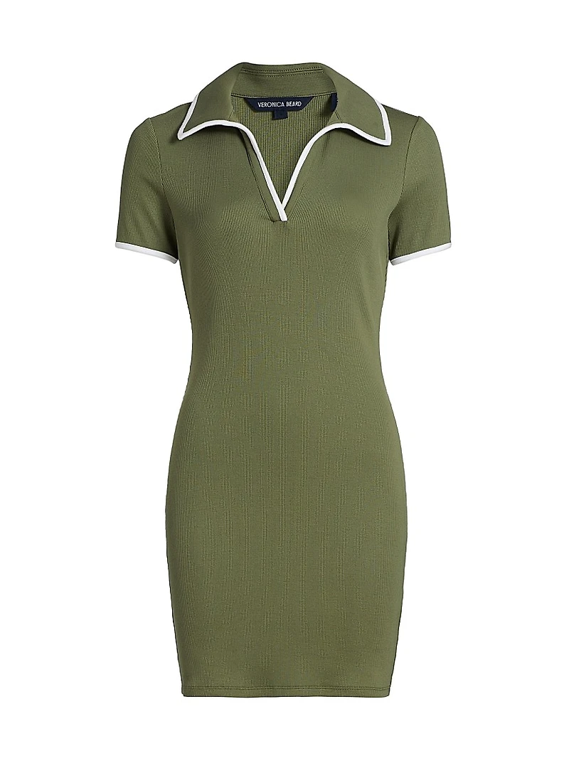 Bailey Stretch-Cotton Polo Minidress