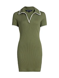 Bailey Stretch-Cotton Polo Minidress