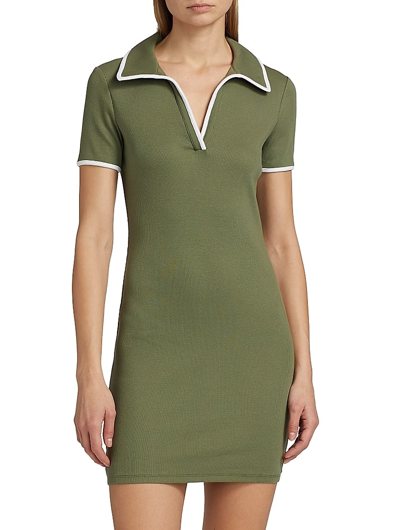 Bailey Stretch-Cotton Polo Minidress