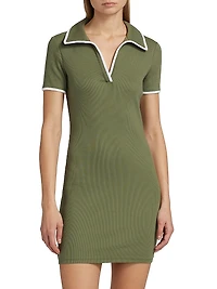 Bailey Stretch-Cotton Polo Minidress