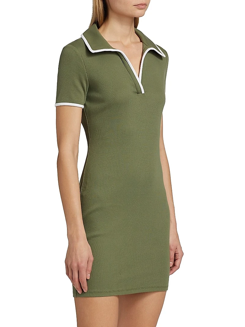 Bailey Stretch-Cotton Polo Minidress