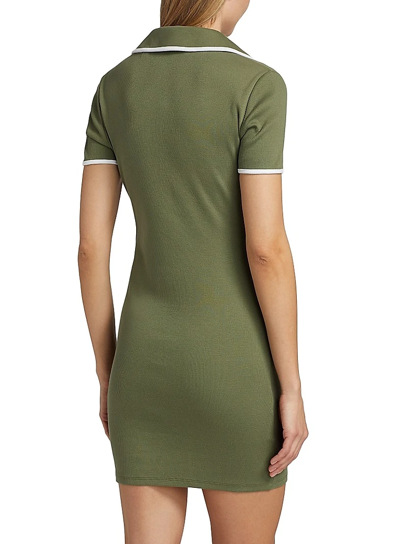Bailey Stretch-Cotton Polo Minidress
