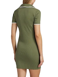 Bailey Stretch-Cotton Polo Minidress