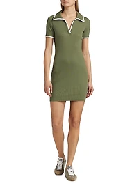 Bailey Stretch-Cotton Polo Minidress
