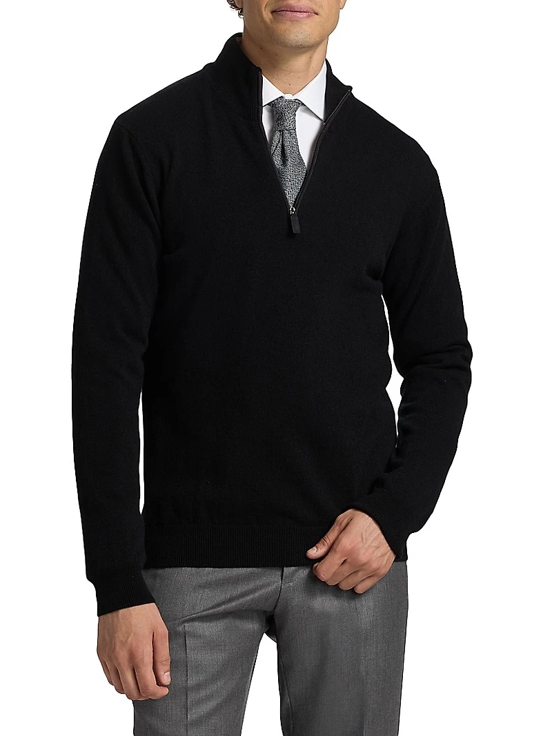 COLLECTION Cashmere Quarter-Zip Sweater