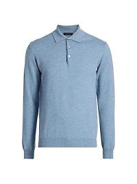 COLLECTION Cashmere Long-Sleeve Polo Sweater