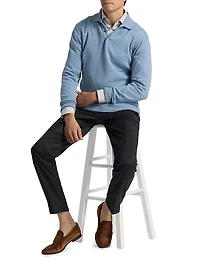 COLLECTION Cashmere Long-Sleeve Polo Sweater