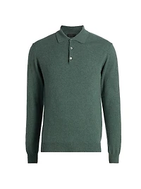 COLLECTION Cashmere Long-Sleeve Polo Sweater