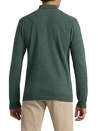 COLLECTION Cashmere Long-Sleeve Polo Sweater