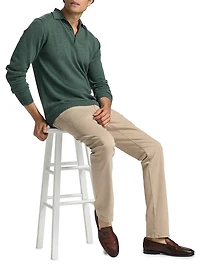 COLLECTION Cashmere Long-Sleeve Polo Sweater