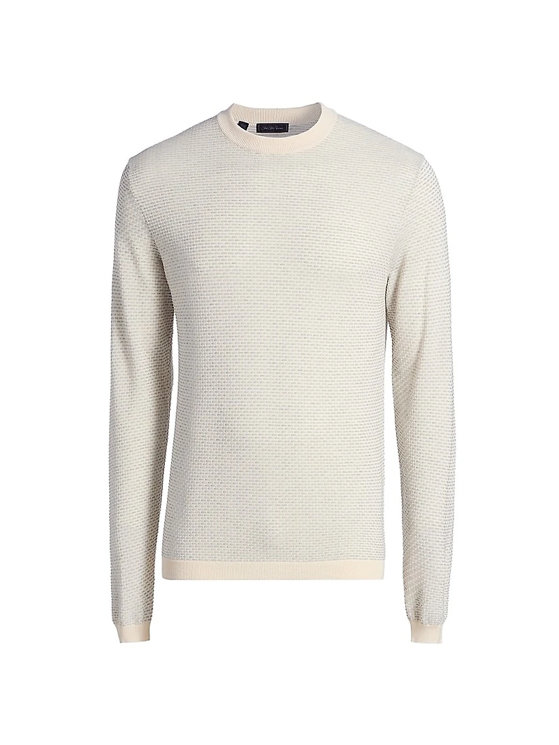 COLLECTION Dash Bicolor Cotton-Silk Crewneck Sweater
