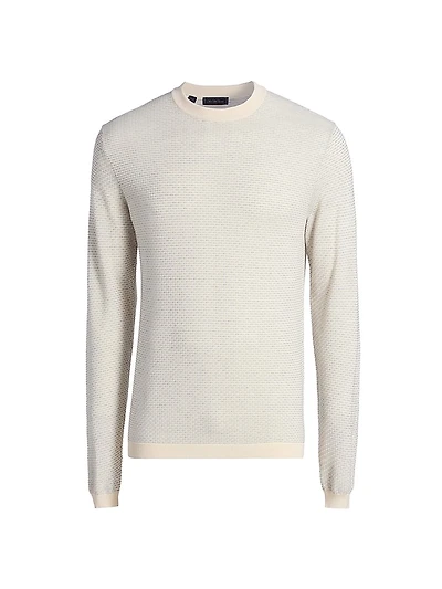 COLLECTION Dash Bicolor Cotton-Silk Crewneck Sweater