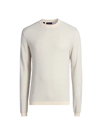 COLLECTION Dash Bicolor Cotton-Silk Crewneck Sweater