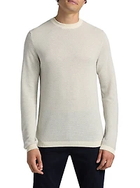 COLLECTION Dash Bicolor Cotton-Silk Crewneck Sweater