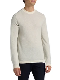 COLLECTION Dash Bicolor Cotton-Silk Crewneck Sweater