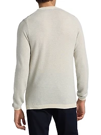COLLECTION Dash Bicolor Cotton-Silk Crewneck Sweater