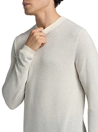 COLLECTION Dash Bicolor Cotton-Silk Crewneck Sweater