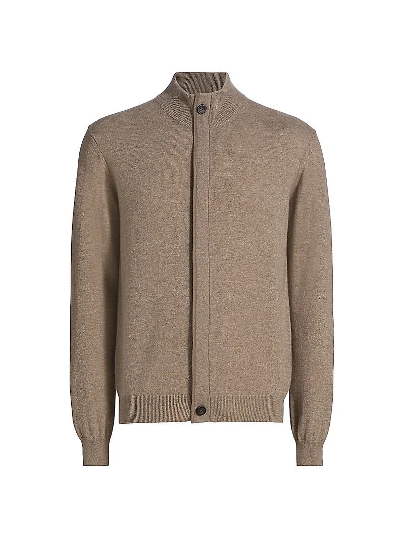 COLLECTION Basic Cashmere Full-Zip Cardigan