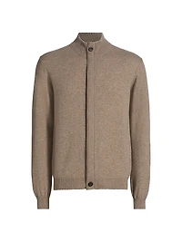 COLLECTION Basic Cashmere Full-Zip Cardigan