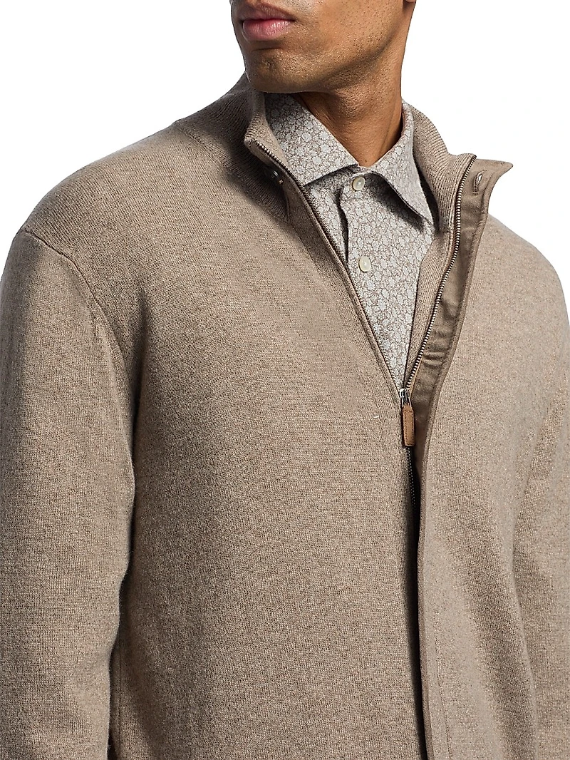 COLLECTION Basic Cashmere Full-Zip Cardigan