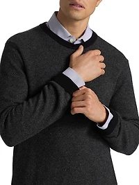 COLLECTION Birdseye Cashmere Crewneck Sweater