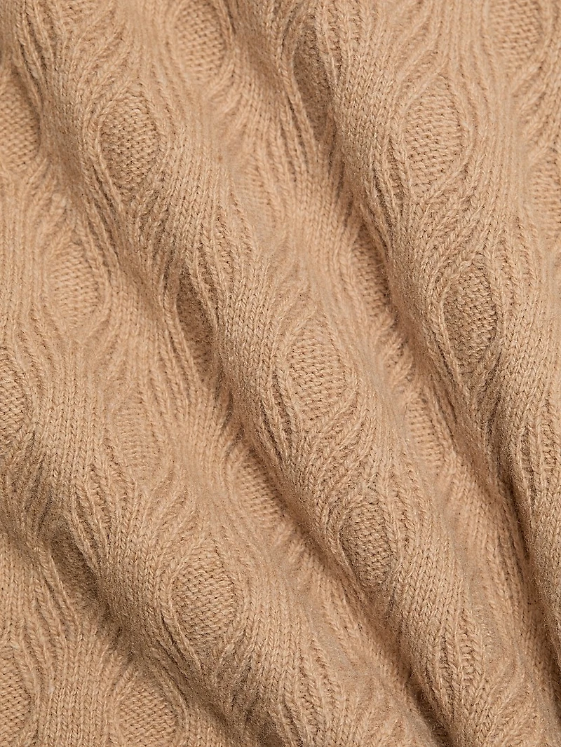 Diamond Intarsia-Knit Wool-Blend Polo Sweater