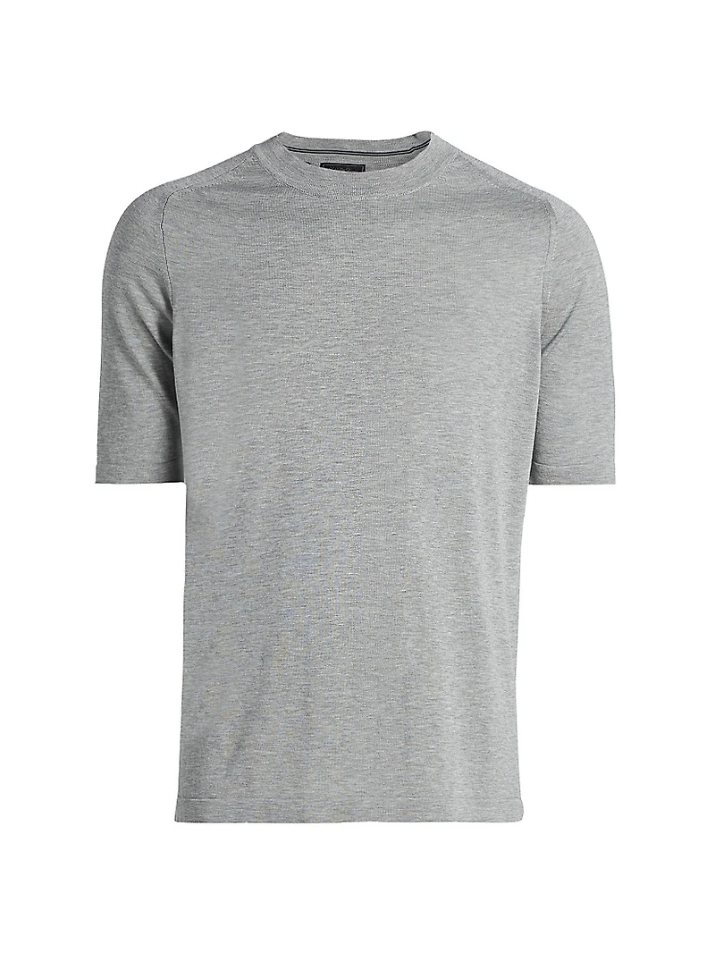 COLLECTION Cotton-Silk Crewneck T-Shirt