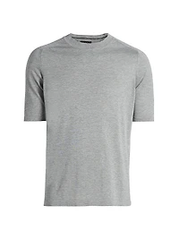 COLLECTION Cotton-Silk Crewneck T-Shirt