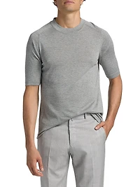 COLLECTION Cotton-Silk Crewneck T-Shirt