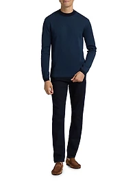 COLLECTION Geo Pattern Cotton Crewneck Sweater