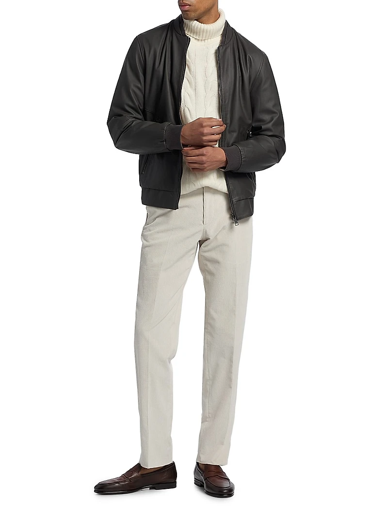 Cashmere Cable-Knit Turtleneck Sweater