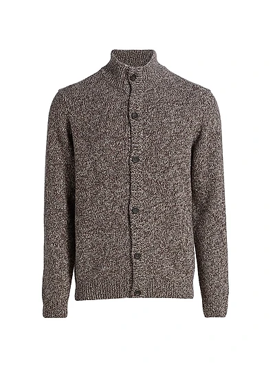 COLLECTION Chunky Melange Cashmere-Wool Cardigan