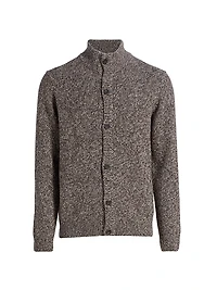 COLLECTION Chunky Melange Cashmere-Wool Cardigan