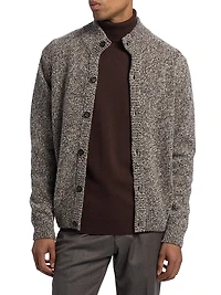 COLLECTION Chunky Melange Cashmere-Wool Cardigan