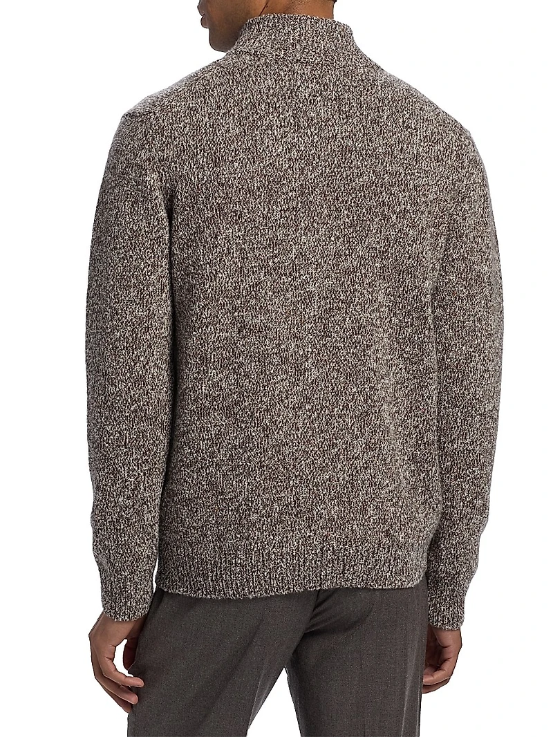 COLLECTION Chunky Melange Cashmere-Wool Cardigan