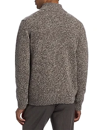 COLLECTION Chunky Melange Cashmere-Wool Cardigan