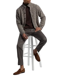 COLLECTION Chunky Melange Cashmere-Wool Cardigan