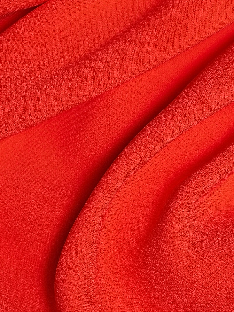 Draped Shoulder Georgette Caftan Gown