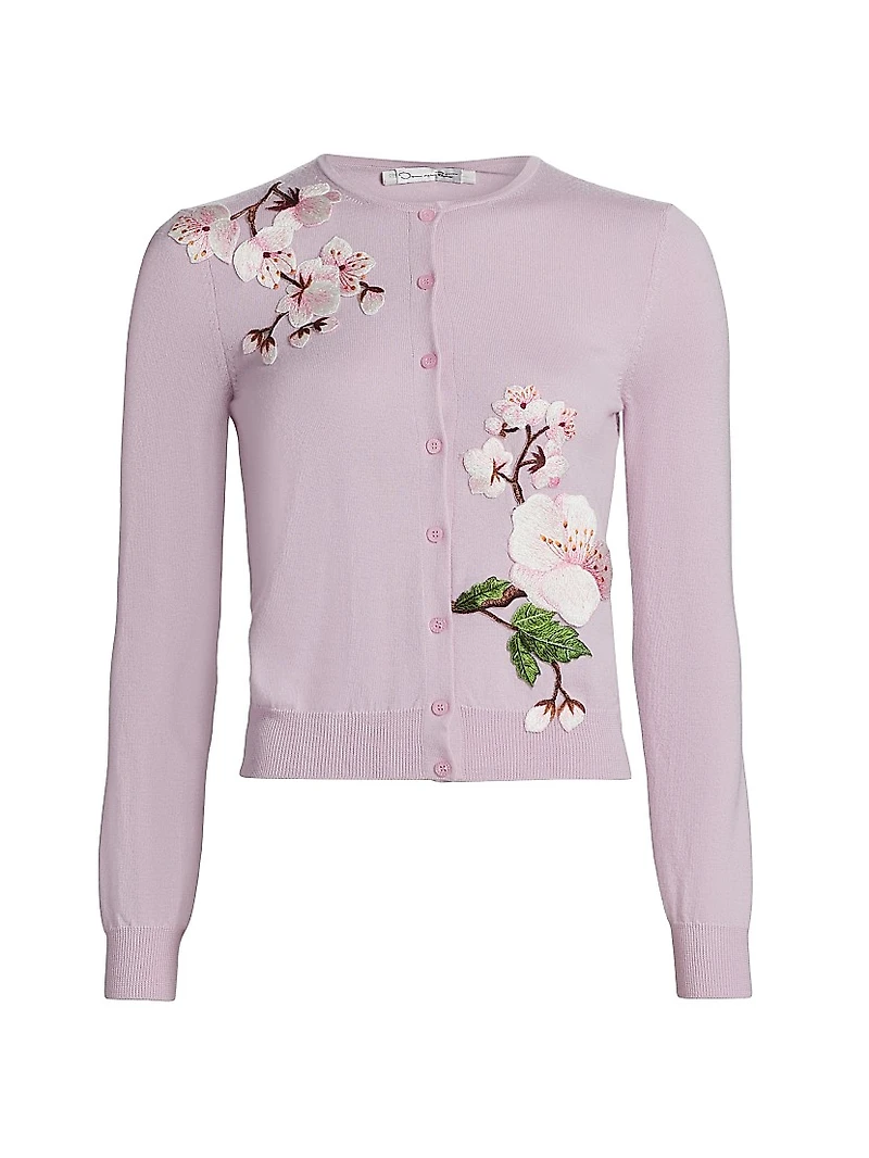 Cherry Blossom Threadwork Cardigan