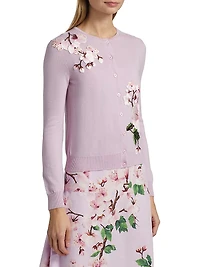 Cherry Blossom Threadwork Cardigan