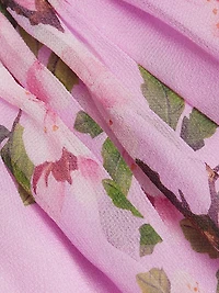 Cherry Blossom Chiffon Caftan Gown